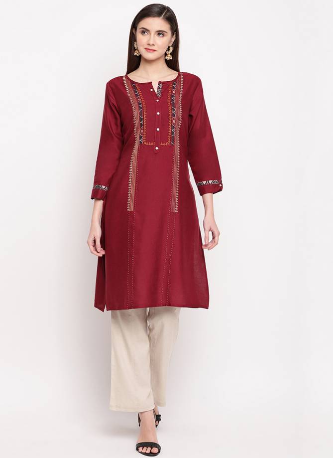 Rayon Kurtis Casual Wear Collection with Beautiful Prints and Embroidery Work  